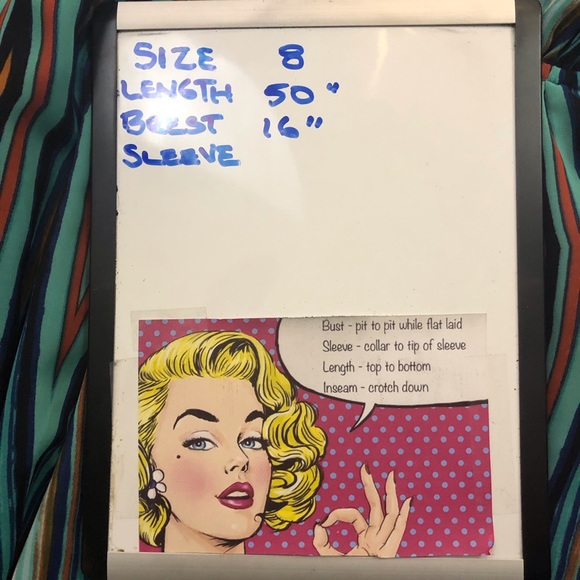 Cynthia Rowley Diamond Chevron Patterned Blue 8 - Picture 7 of 7